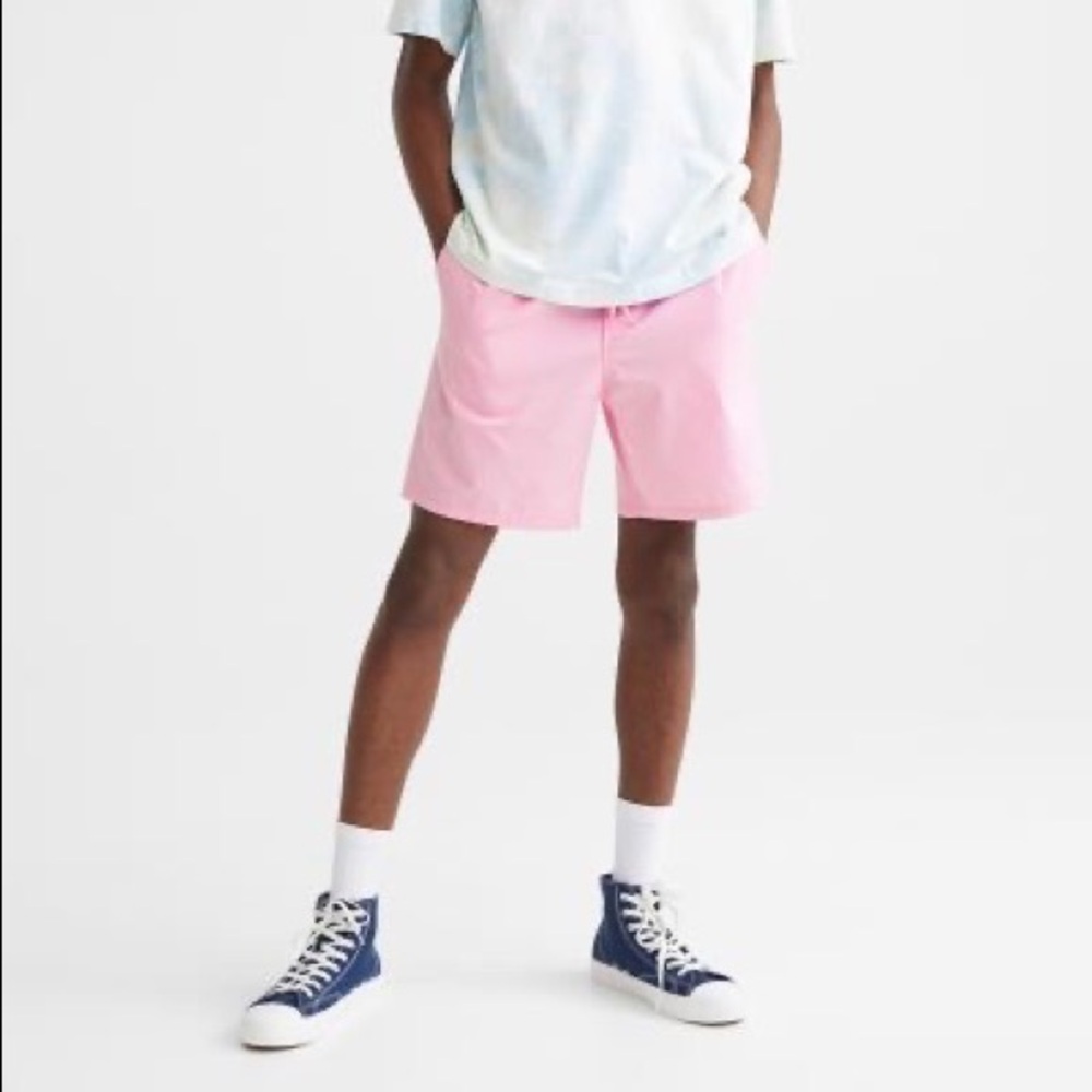 Divided‎ By H&M Mens Regular Fit Pink Cotton Drawstring Shorts XS